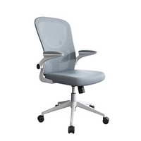 Chaise de bureau informatique multifonctionnelle avec protection lombaire, base à cinq étoiles, réglage en hauteur, ergonomique et pivotante pour personnel