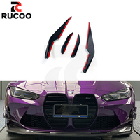 Kit de canards de pare-chocs avant en carbone sec style KB pour BMW G80 M3, G81 M3 Touring, G82 M4 Coupé, G83 M4 – Ailerons aérodynamiques type « Duck Wing »