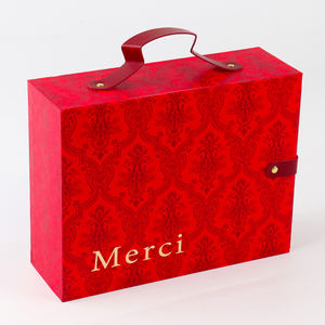 Boîte-cadeau de Saint-Valentin de parfum rouge luxueux merci boîtes de cartes-cadeaux <span class=keywords><strong>Meric</strong></span> pour emballage cadeau boîtes d'emballage en papier - Product Image 2