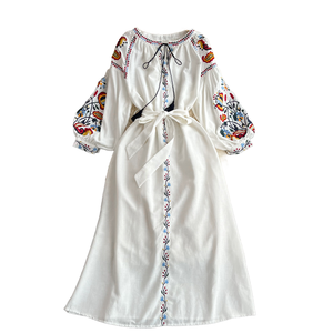 knee length dresses for ladies Love Story Smocked Tonal-Stripe Midi Peasant Dress Taupe / M