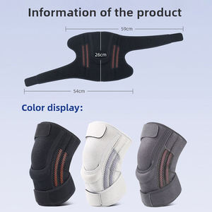 Genouillère de compression personnalisée avec coussinets en silicone confortables et stabilisateurs latéraux pour la tendinite et l'arthrite - Product Image 4