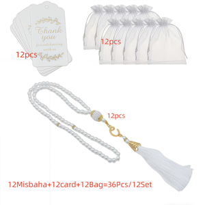 Cadena de oración musulmana étnica Tasbih de perlas artificiales duraderas de 6 mm, marca YASEEN, para uso diario de hombres y mujeres. - Product Image 1