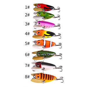 Esca per cicala di nuovo stile cucchiai doppi 6cm-12. 5g-6 # esca artificiale per la pesca dura in plastica e metallo - Product Image 5
