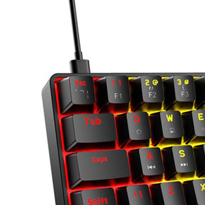 T60 Optical Mechanical Gaming <b>Keyboard</b> Blue Switch 62 Keys <b>USB</b> Type C Wired RGB 18 Lights PC Gamer Rgb <b>Keyboard</b> - Product Image 5