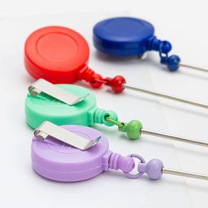 Porte-badge rétractable personnalisé avec cordon perlé et porte-clés - Support de carte d'identité DIY pour infirmières et professionnels - Product Image 4