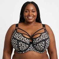 Soutien-gorge push-up ultra-fin translucide à motif floral pour femme, grande taille, avec coussinets amovibles à l'avant, respirant et sans coutures