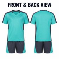 Ensemble de maillot et short de football personnalisés pour jeunes, col en V, uniforme de sublimation pour l'entraînement de football junior et les compétitions de club