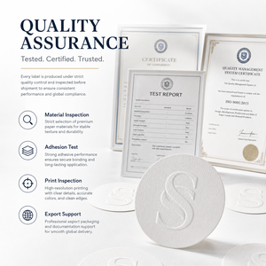 Etiqueta Adhesiva con Logotipo en Relieve, Impresión de Logotipo Personalizado, Etiqueta Mate de Sellado Personalizada, Etiqueta Adhesiva con Logotipo de Marca - Product Image 5