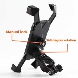 Support de téléphone pour guidon – Universel pour moto, vélo, scooter – Support GPS mécanique, pince anti-vibration pour téléphone portable - Product Image 1