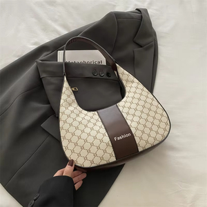 กระเป๋าถือสะพายข้างหนัง PU แบรนด์หรูสำหรับผู้หญิง ปี 2024 พร้อมกระดุมปิด กระเป๋าสะพายไหล่คลาสสิก - Product Image 1