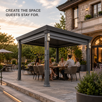 Pergola extérieure en aluminium 6M X 3M pour les acheteurs résidentiels et commerciaux, avec configuration en kit et options de tailles personnalisées