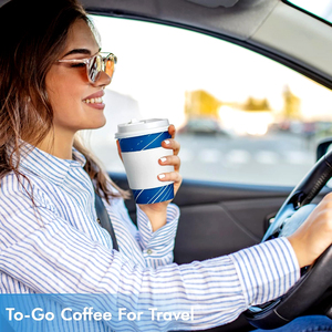 แก้วกาแฟกระดาษสองชั้นแบบใช้แล้วทิ้ง ขนาด 10-22 ออนซ์ พร้อมฝาและปลอก สำหรับไวน์และเตกีลา รับพิมพ์ลายตามสั่ง - Product Image 5