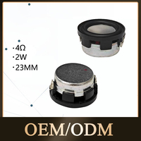 Altoparlante Rotondo in PU da 23MM di Diametro, 4 Ohm, 2/2,2 Watt, Gamma Completa, Magnete Potente, Mini Altoparlante Industriale