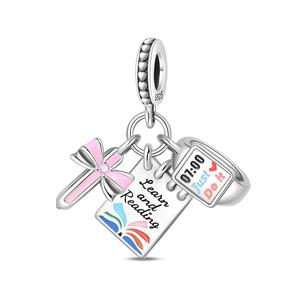 Nuevo Dije Original de Plata de Ley S925 con Diseño de Dragón, Cámara, Reloj y Búho, para Pulsera DIY, Regalo de Joyería para Mujer - Product Image 4