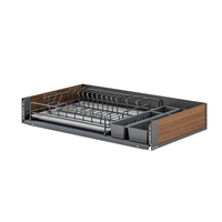 ARTSTEEL Tiroir à vaisselle coulissant moderne et écologique en aluminium, égouttoir multifonctionnel avec compartiments pour couverts