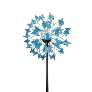Molino de viento de jardín de Metal más vendido, Spinner de viento impermeable, decoración al aire libre para jardín