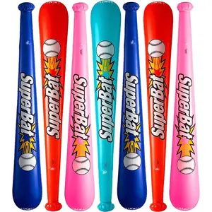 Inflatable Baseball Bats Theme Toy Baseball Party Favors for Kids, Sports in Bulk - (pack of 12) - Giant 42 Inch PVC Plastic