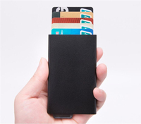 Dompet Kartu Aluminium Minimalis Tipis, Penahan Kartu Logam, Pembuka Kartu Aluminium, Penutup RFID, Pelindung Dompet