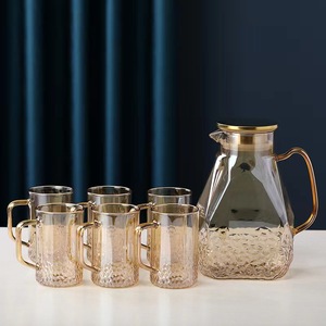 Eistee <span class=keywords><strong>Karaffe</strong></span> Wasser <span class=keywords><strong>Kuh</strong></span> Milch kännchen Classic Style Restaurant Großhandel Luxus Custom Handmade Glass Pitchers - Product Image 3