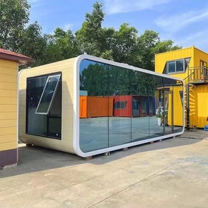 Mini-apple cabine Mobile Office club casas café Galpão para quintal Prefab <span class=keywords><strong>House</strong></span> - Product Image 2