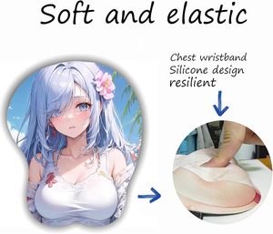 Genshin Impact Shenhe 3D Anime Tapis de souris Silica GelWrist Support Mouse Game/Home Dual-use Desk Writing Board 2Way - Product Image 5