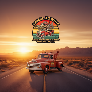 Camiseta de manga larga con diseño de gráfico divertido de grúa de remolque vintage de Camel Towing - Product Image 3