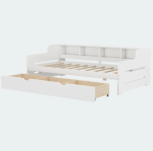 Customized Modern European Solid Wood White Children's <strong>Day</strong> <strong>Bed</strong> Frame <strong>with</strong> 3 <strong>Drawers</strong> for Kids Bedroom Furniture Hotel Apartment - Product Image 4