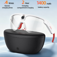Lunettes de soleil sportives ultra-intelligentes Q02 avec contrôle par application HD 1200P pour la conduite en extérieur, lunettes intelligentes IA avec étui de chargement