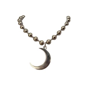 Collar con colgante de luna XPY, cadena de cuentas pulida unisex, joyería de moda para parejas - Product Image 3