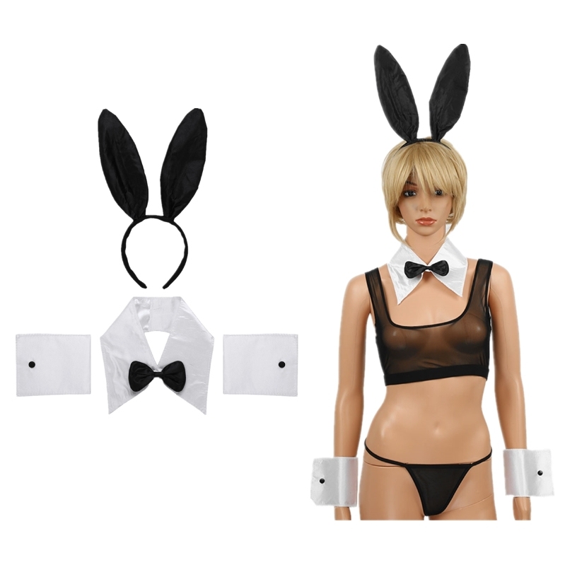 JHubers Goods - Serre-tête En Kanten Noire Avec Oreilles De Lapin Et De Chat Pour Les Fetes D Halloween Et De Noel JHubers Goods - Serre-tête En Kanten Noire Avec Oreilles De Lapin Et De Chat Pour Les Fetes D Halloween Et De Noel