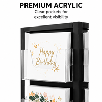 Support de présentation rotatif en acrylique personnalisé pour autocollants, cartes postales, bijoux, porte-clés, cartes de vœux