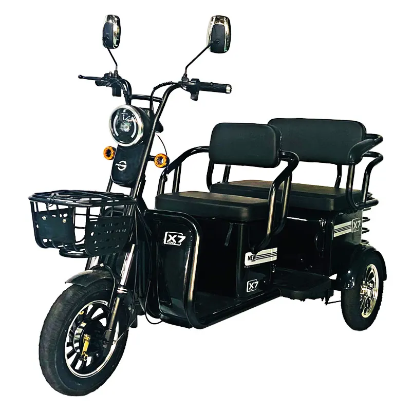 OEM ODM Cheap Electric City Bike 3 Wheel Electric Tricycle 3 Seats Three Wheel Folding Electric Scooters