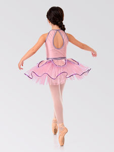 Anna Shi, Nuevos Diseños, Tutú <span class=keywords><strong>de</strong></span> Ballet Elegante con Cuello Redondo sin Mangas, <span class=keywords><strong>de</strong></span> Spandex con Lentejuelas Rosas, con Tocado, Trajes <span class=keywords><strong>de</strong></span> Danza - Product Image 5