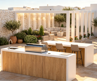 Ensemble de cuisine extérieur polyvalent et modulaire, résistant aux intempéries, unité barbecue complète pour projets de rénovation de patio