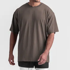 カスタムロゴ新しいデザインのワークアウトスポーツウェアTシャツメンズ綿100% ヘビーウェイトボックスフィットランニングオーバーサイズフィットネスジムシャツ