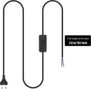 Hot <span class=keywords><strong>Cord</strong></span> Dimming 2.5A EU cắm H03VVH2-F 2*0.75mm2 2m cáp điện AC Cáp Điện mở rộng dây với dimmer chuyển đổi on/off - Product Image 4