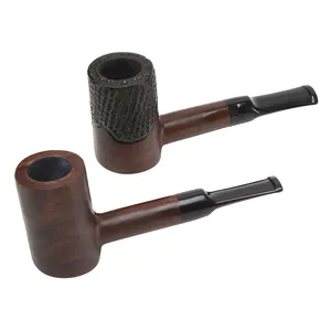 New Style Wooden Smoking Pipes Tobacco Wood Pipe Black Wood Smoke Pipe Durable Custom Logo