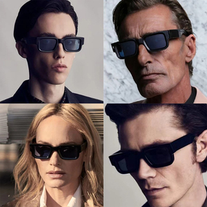 LMA 3401 Hot Selling Luxury Designer Vintage Square Shades Brand Custom Logo Thick Frame Retro <b>Sunglasses</b> Women Men 2025 - Product Image 3