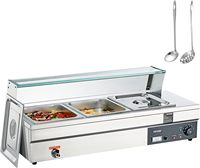 Beste gewerbliche Küchen ausstattung Edelstahl 3-Pan Bain Marie Food Warmer Dampf tisch Display Buffet für den Restaurant gebrauch