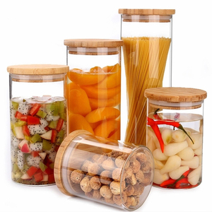 Nhà Sản Xuất Giá Rẻ 500Ml 750Ml 1000Ml Tre Gia Vị Giá Tủ Rỗng Gia Vị Lọ Nhà Thức Ăn Tủ Thực Phẩm Lưu Trữ Jar - Product Image 5