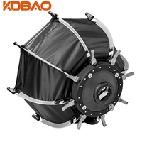 Kdbao Mini Softbox Octogonal Parabolique Profond de 30 cm avec Monture Bowens, Grille Nid d'Abeille et Diffuseur pour Lumière Vidéo LED COB de Studio