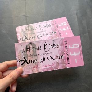 Tarjetas de Cupón/Bono/Ticket con Logotipo Personalizado de Diseño Gratuito en Papel Periódico con Impresión Serigráfica - Product Image 4