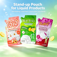 Pochette Doypack Aseptique Imprimée par Gravure avec Logo Personnalisé pour l'Emballage de Recharge de Liquides Chimiques Industriels (Matériaux PET/AL/NY/PE)