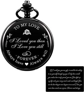 <span class=keywords><strong>Montre</strong></span> de poche personnalisée pour <span class=keywords><strong>femme</strong></span> avec cadran à quartz antique, chaîne gravée, coffret cadeau, cadeau de mariage, témoin de mariage - Product Image 4