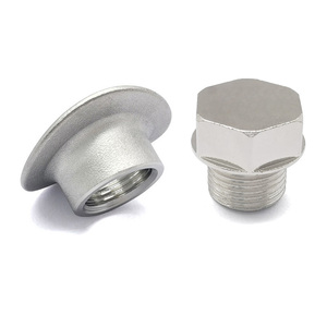 Saddle-Style M18x1.5 Weld Bung & Plug Set | Stainless Steel Nut + Nickel-Plated Steel Plug for Exhaust Systems - Product Image 5