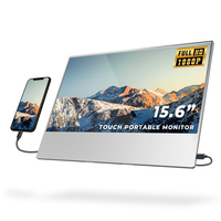 ศรีบอย5มิลลิเมตรบางเฉียบบนเซลล์สัมผัส15.6นิ้ว1080จุดสนับสนุนมินิ HD แบบพกพาสัมผัสหน้าจอคู่ตรวจสอบโรงงาน OEM ODM
