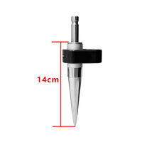 Mini-prisme de topographie en argent de 14 cm avec connexion filetée suisse pour prisme de mesure