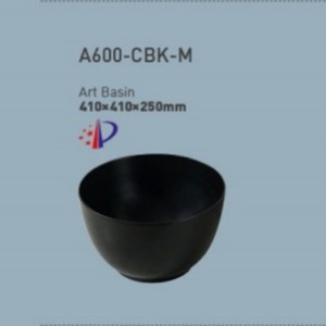 Lavabo de Cerámica Negro Nórdico para Encimera, Lavabo de un Solo Orificio, 565x355x140mm - Product Image 3