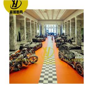 Moderne Simple Jardin Métal En Acier Inoxydable <span class=keywords><strong>Harpe</strong></span> Fontaine D'eau Sculpture Statue robot déformation aluminium sculpture voiture - Product Image 4