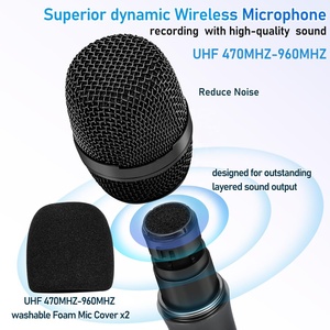Micro Không Dây Với Echo Hệ Thống Karaoke Với <span class=keywords><strong>Bluetooth</strong></span> Receiver Chuyên Nghiệp Cầm Tay Năng Động Không Dây Microphone - Product Image 2